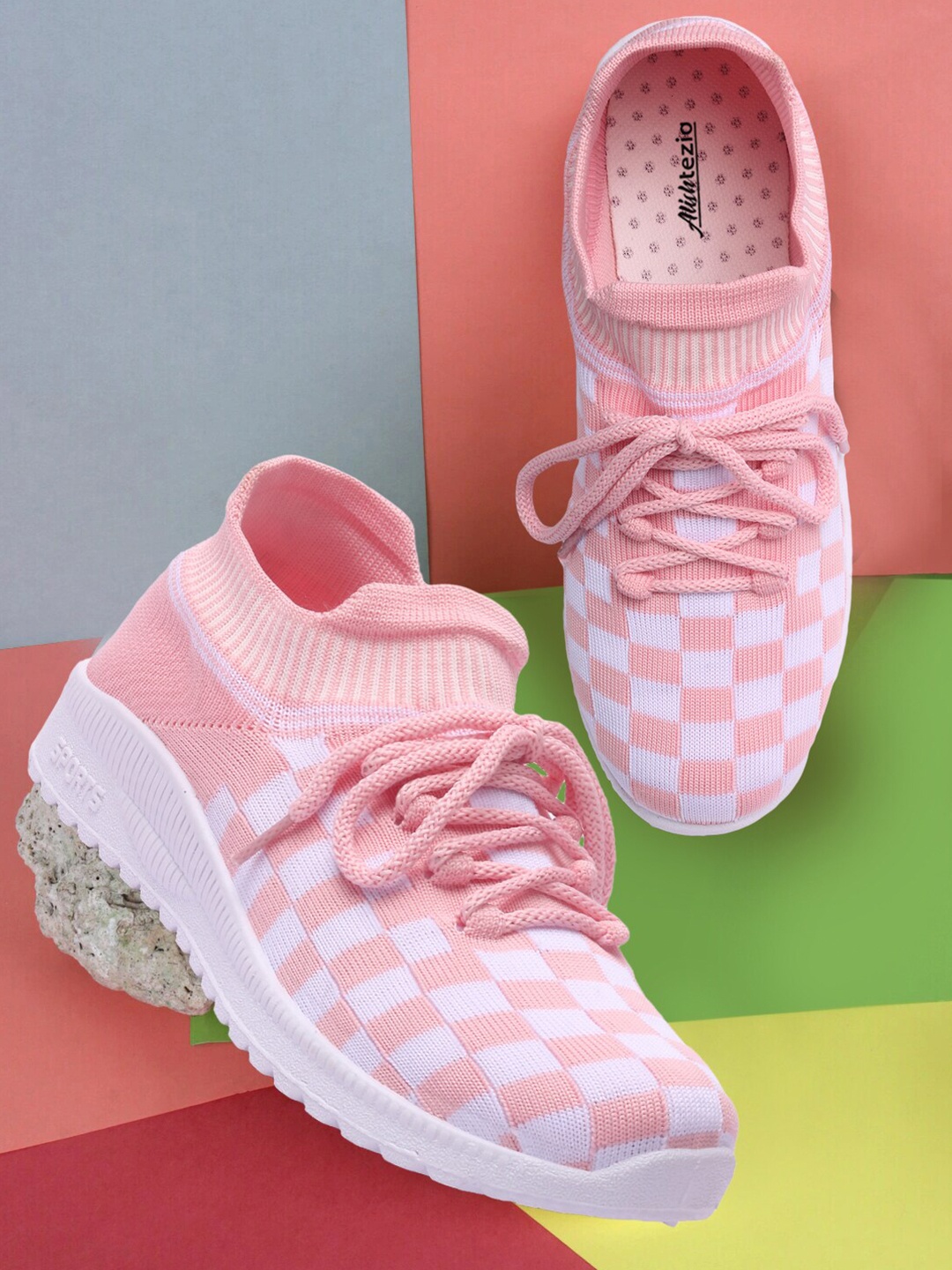 

Alishtezia Women Pink Walking Non-Marking Shoes
