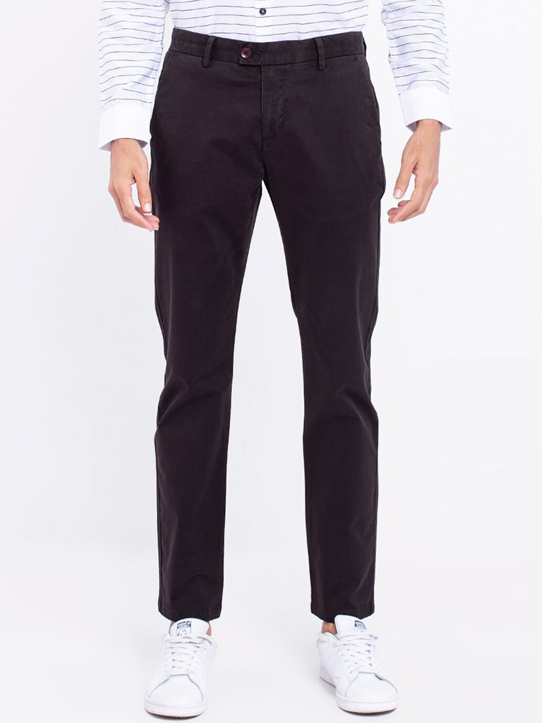 

Snitch Men Brown Tapered Fit Chinos Trousers