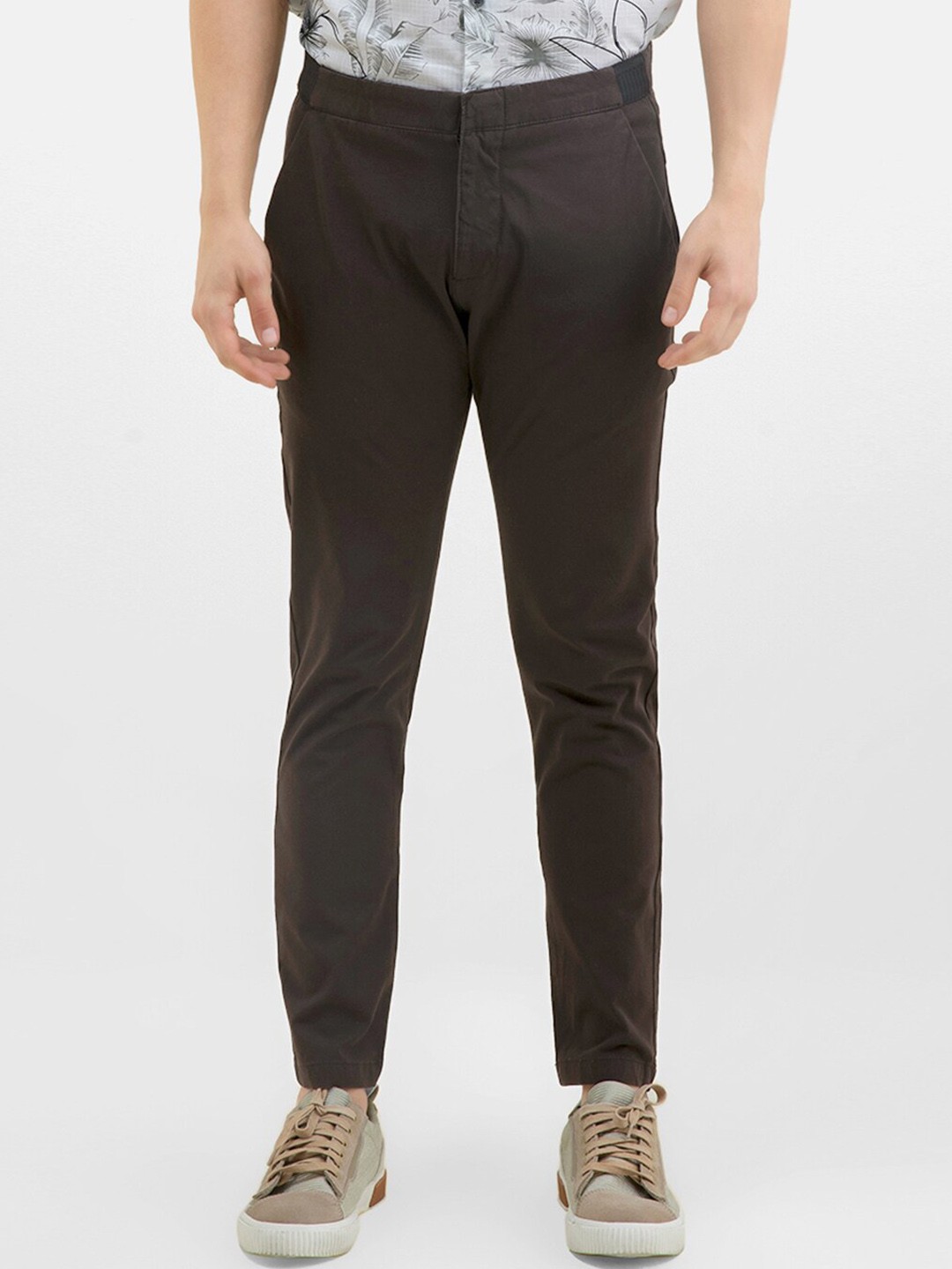 

Snitch Men Brown Slim Fit Chinos Trousers