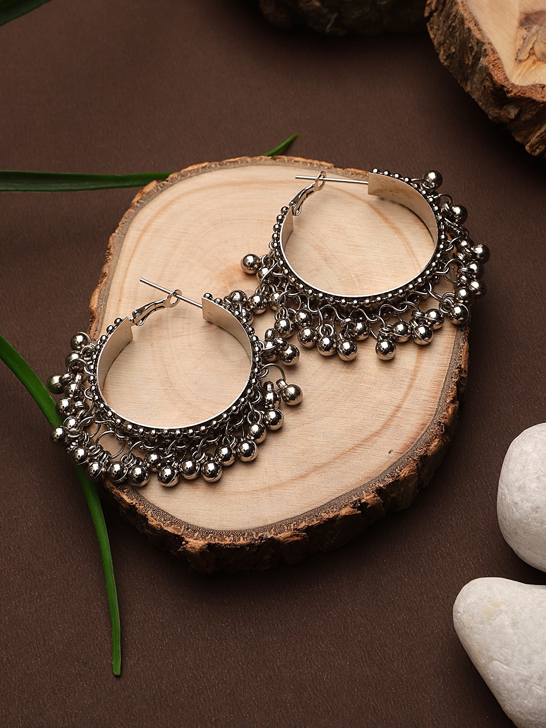 

KACY Silver-Plated Circular Hoop Earrings