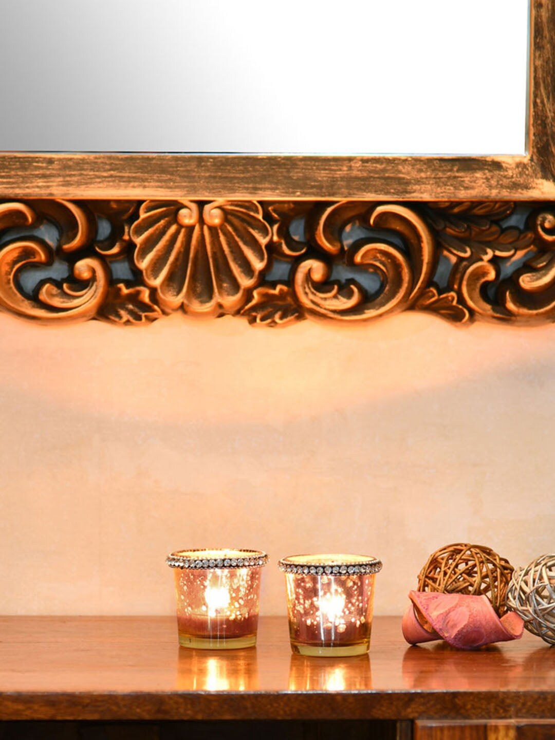 

Athome by Nilkamal Set Of 2 Pink Candle Holders
