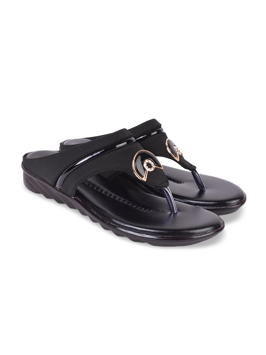 

XE Looks Women Black Open Toe Flats