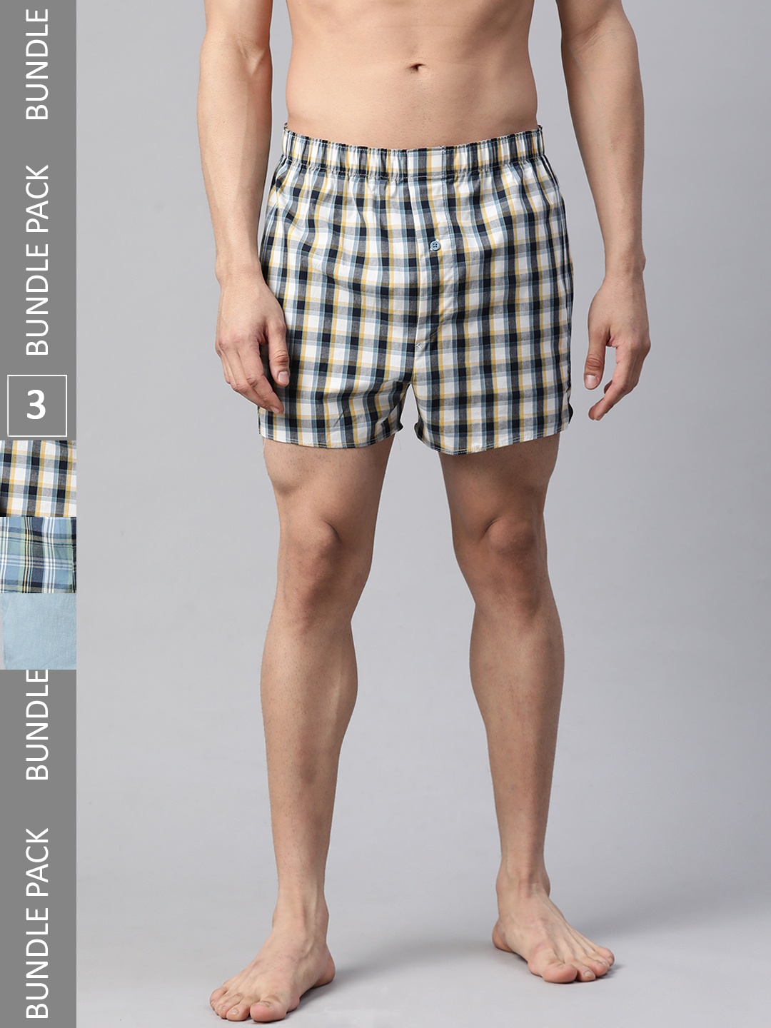 

Marks & Spencer Men Pack of 3 Pure Cotton Boxers T143856, Blue