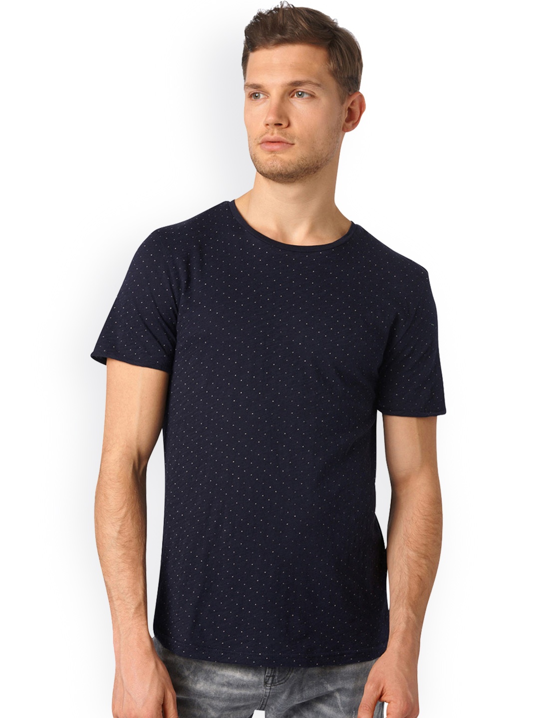 

Tom Tailor Navy Printed T-shirt, Navy blue