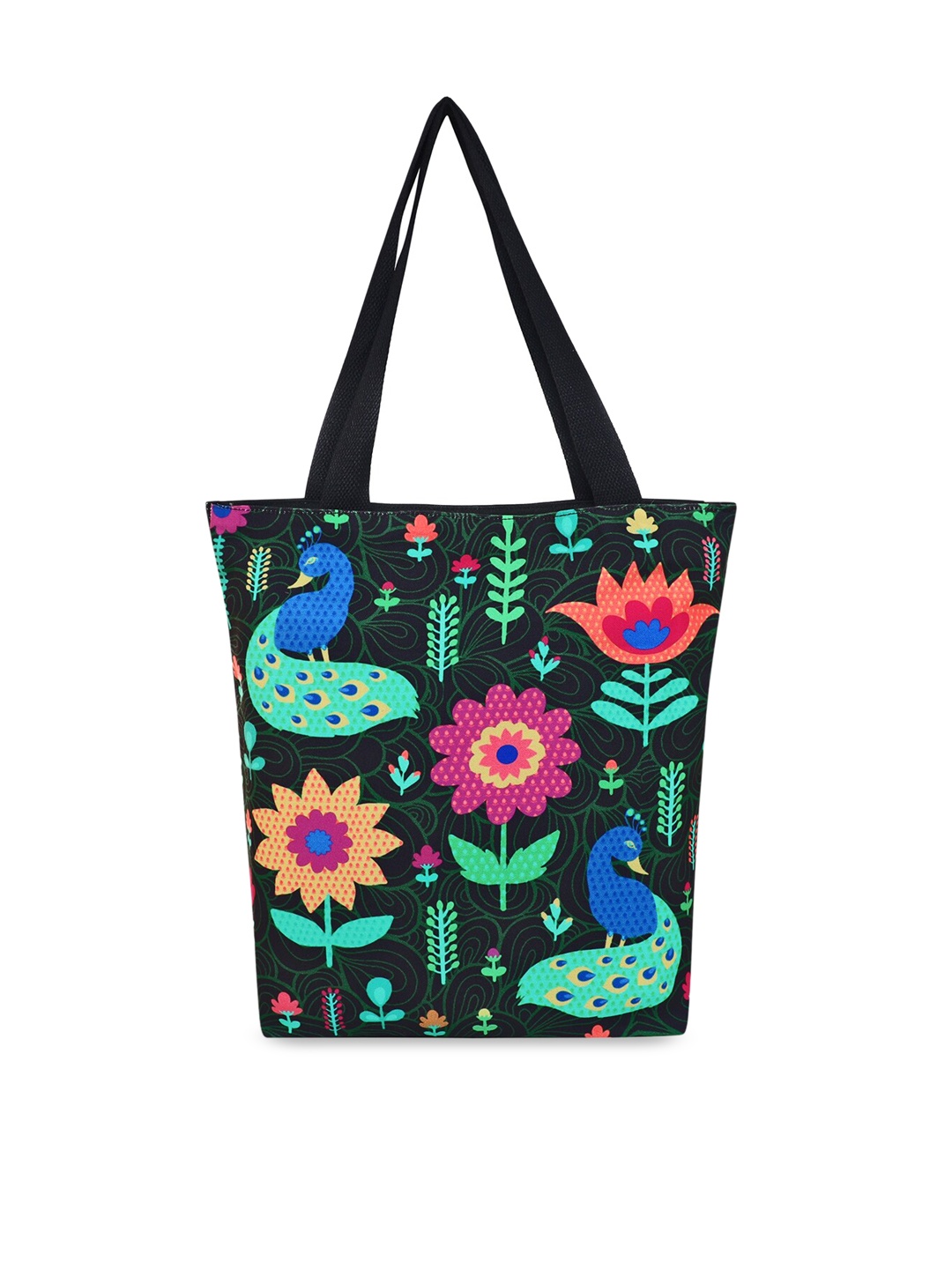 

Sabhyata Multicoloured Floral Printed Oversized Shopper Tote Bag, Multi