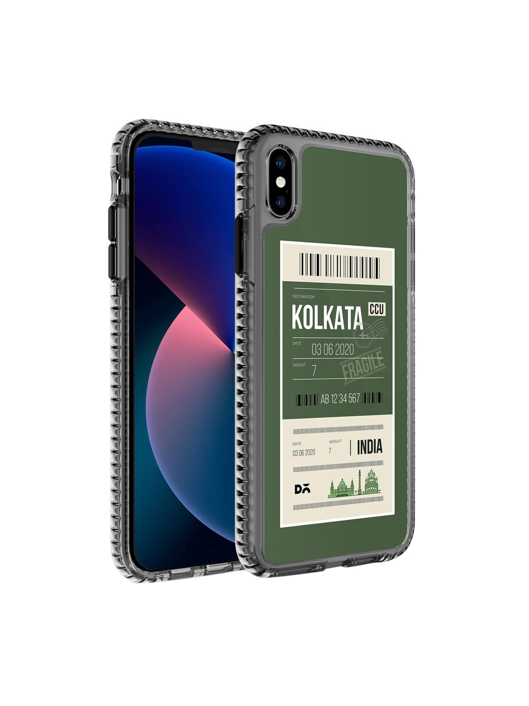 

DailyObjects Green & White Printed iPhone X Phone Case
