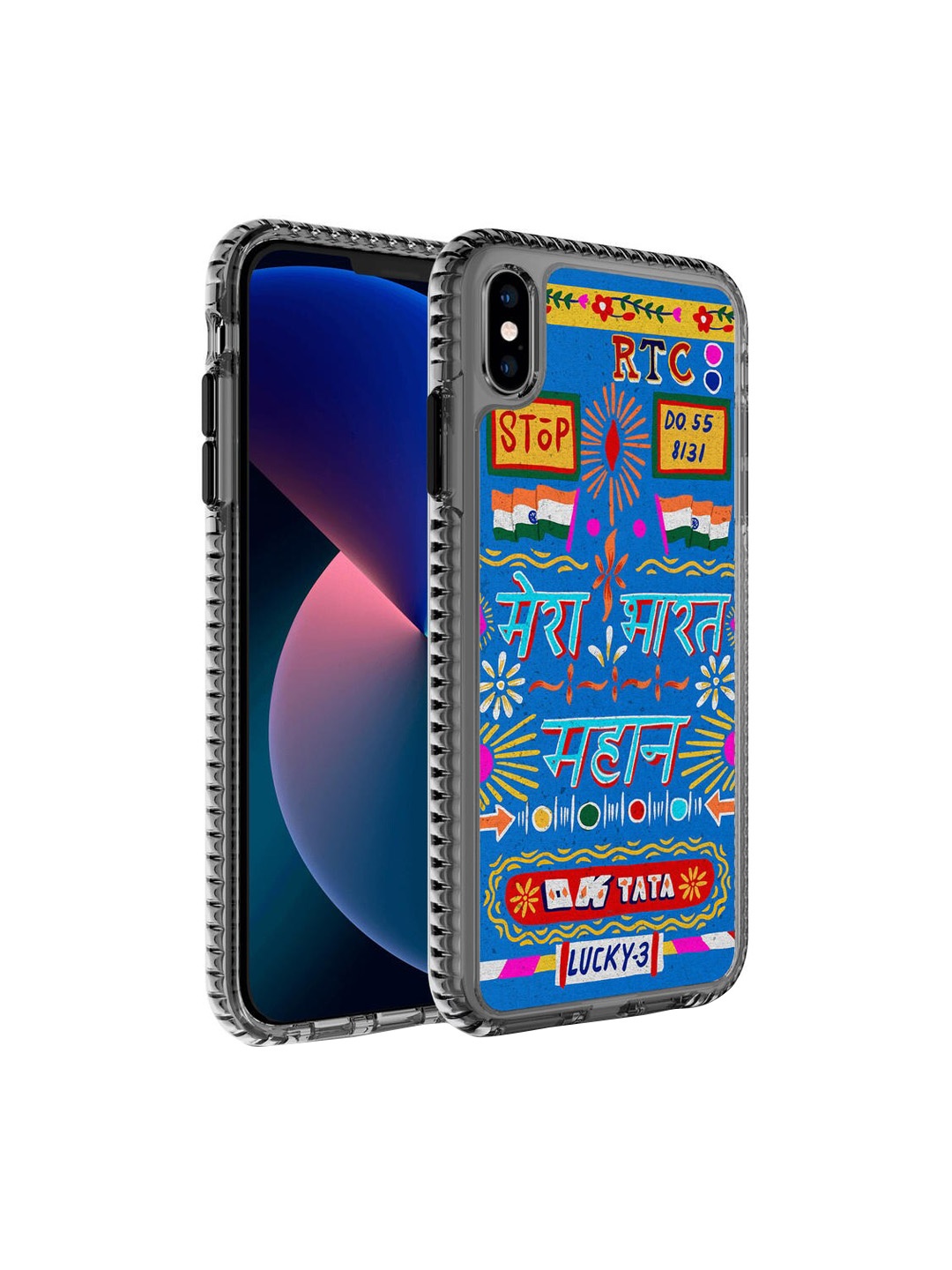

DailyObjects Blue Printed iPhone X Back Case Cover