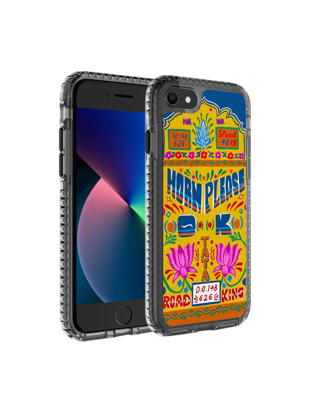 

DailyObjects Multi-Coloured Road King Truckback Printed iPhone 8 Back Case