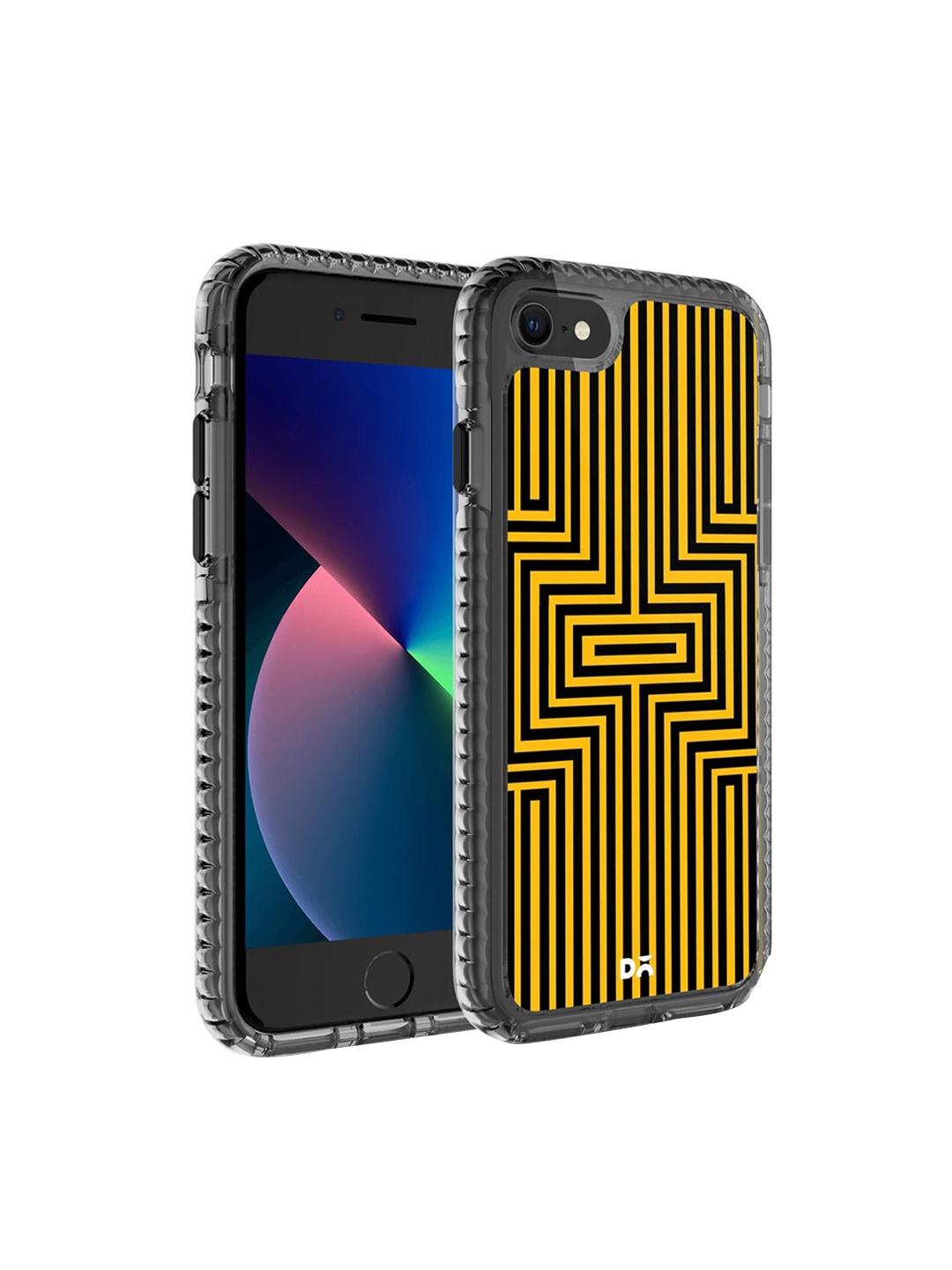 

DailyObjects Black & Mustard Maze Ochre Stride 2.0 iPhone 7 Back Case
