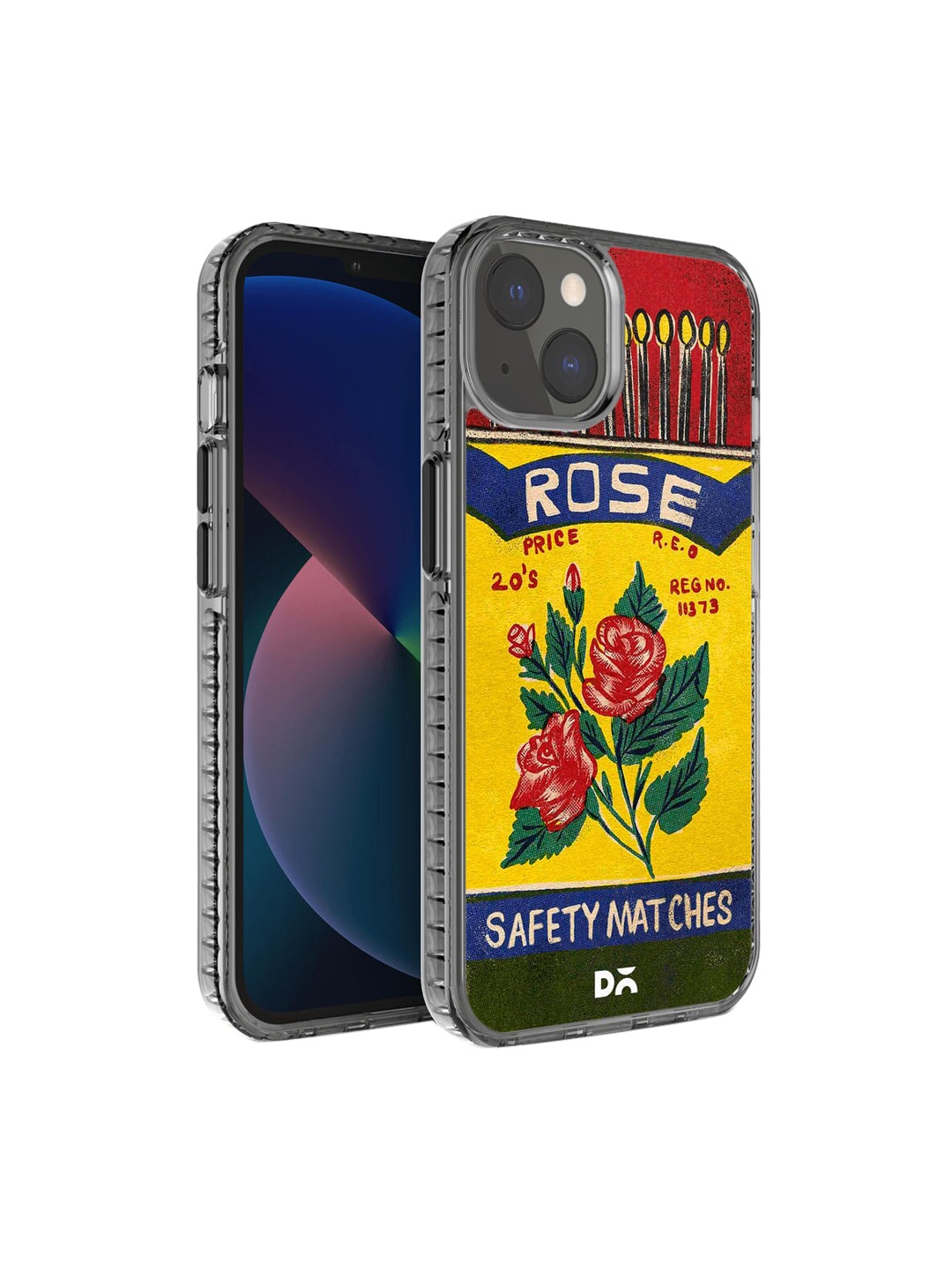 

DailyObjects Yellow & Red Printed Rose Matchbox iPhone 13 Phone Case, Multi