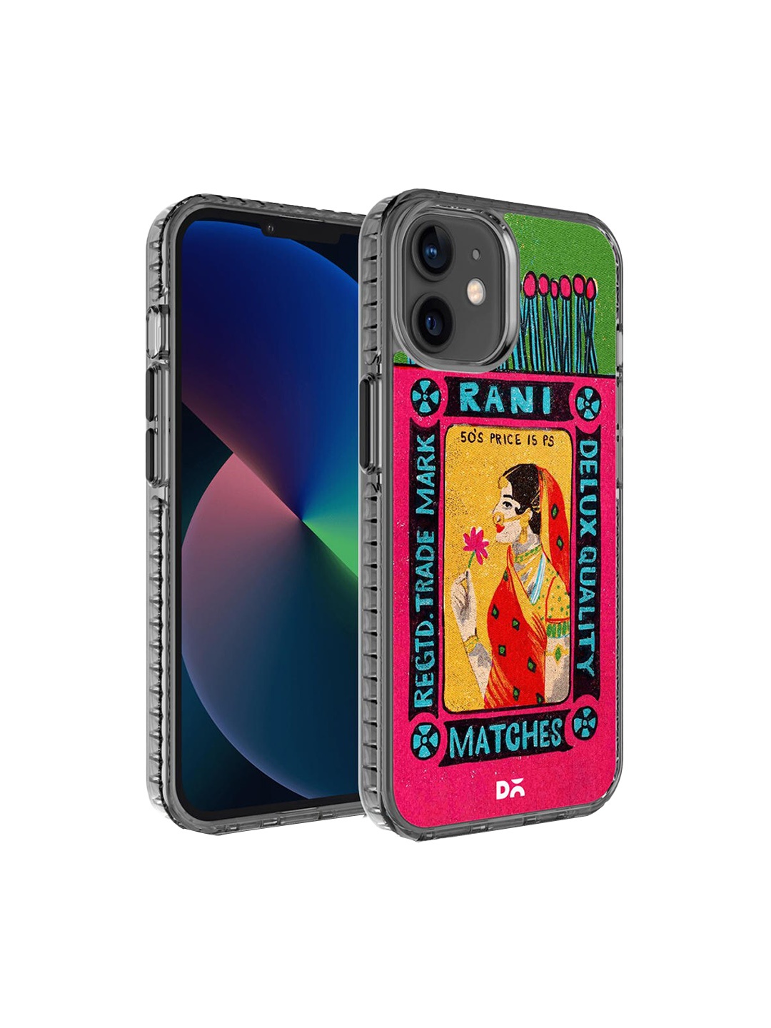 

DailyObjects Green & Pink Rani Matchbox iPhone 12 Mini Back Case