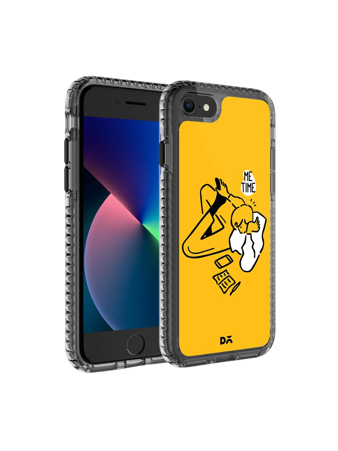 

DailyObjects Yellow & Black Printed Me Time Stride 2.0 iPhone 7 Phone Case