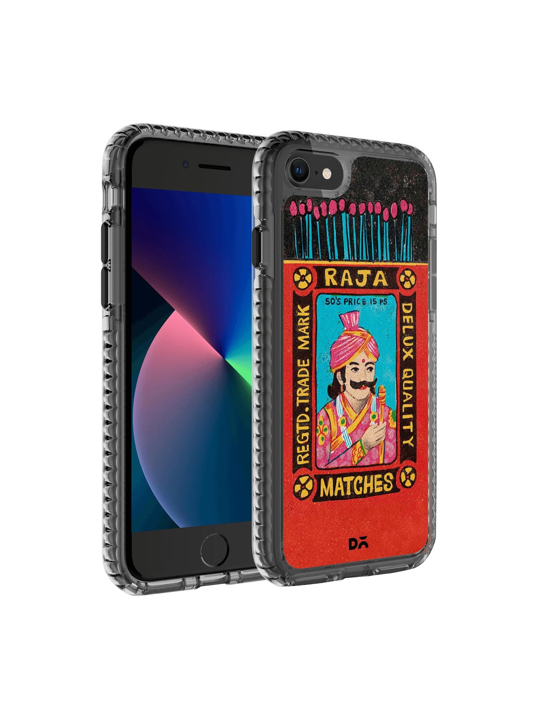

DailyObjects Black & Red Raja Matchbox iPhone SE 2020 Back Case