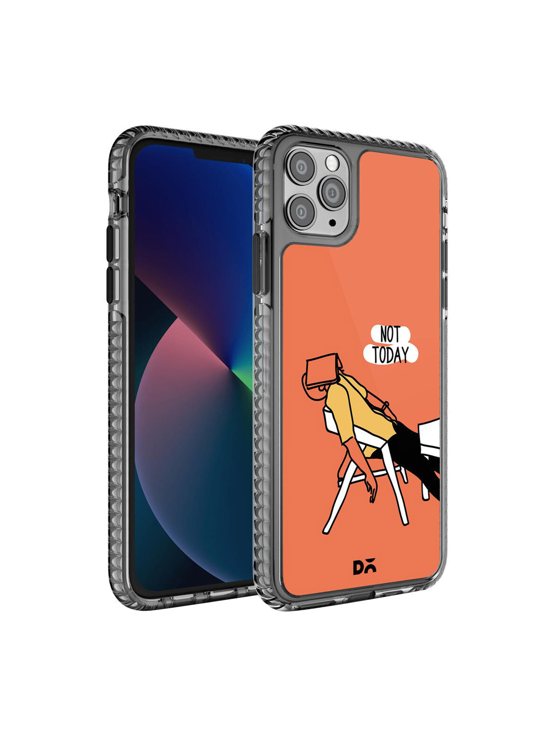 

DailyObjects Orange & Black Printed Not Today iPhone 11 Pro Max Phone Case