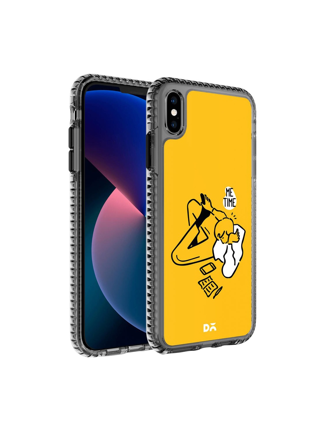 

DailyObjects Yellow & Black Printed Me Time iPhone XS Max Phone Case