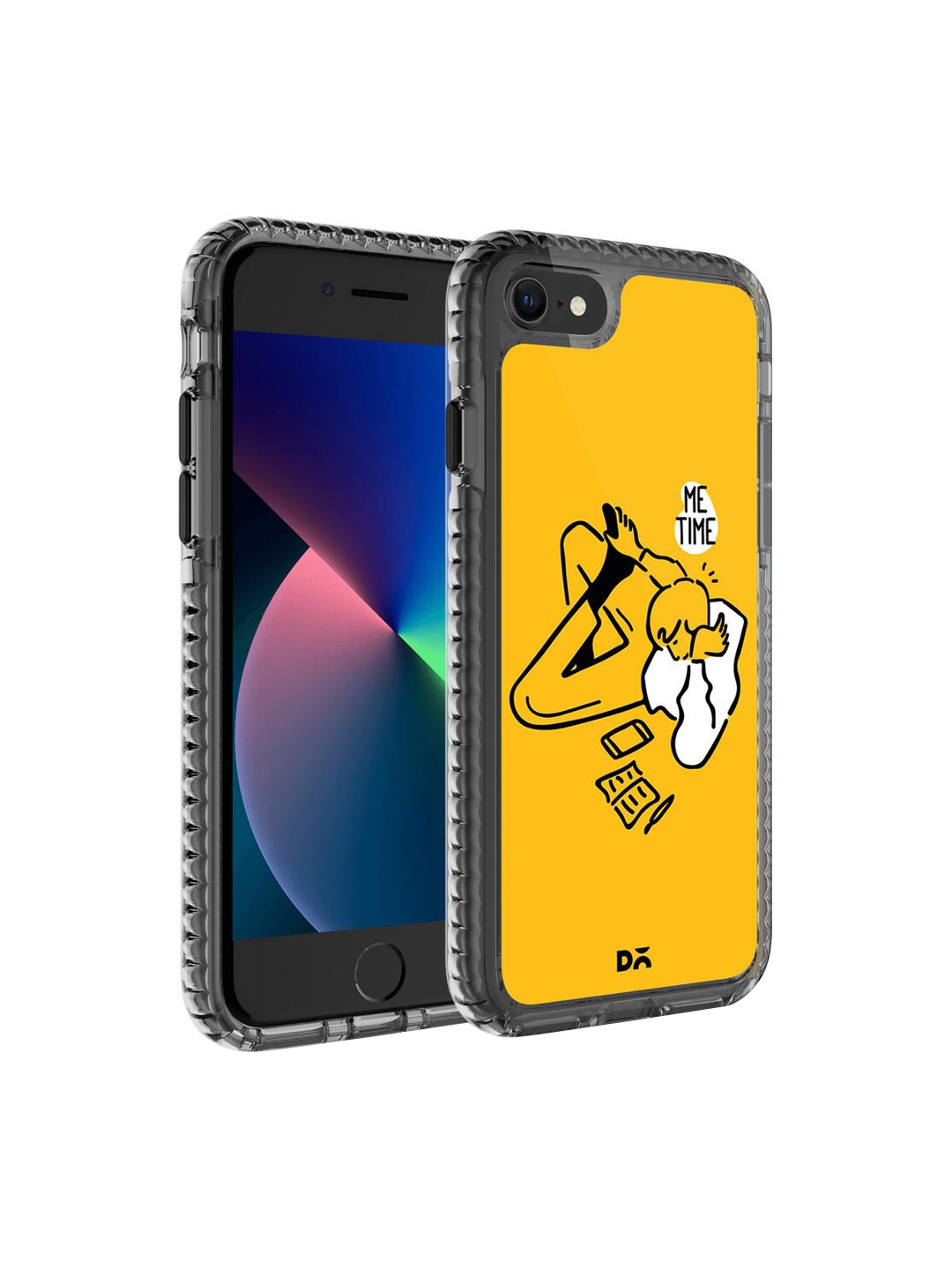 

DailyObjects Yellow & White Me Time iPhone SE 2020 Back Case