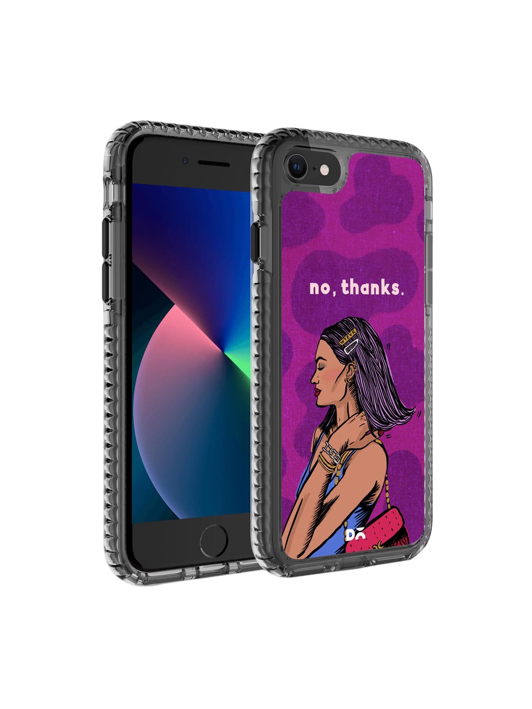 

DailyObjects Purple & White No thanks iPhone 8 Back Case