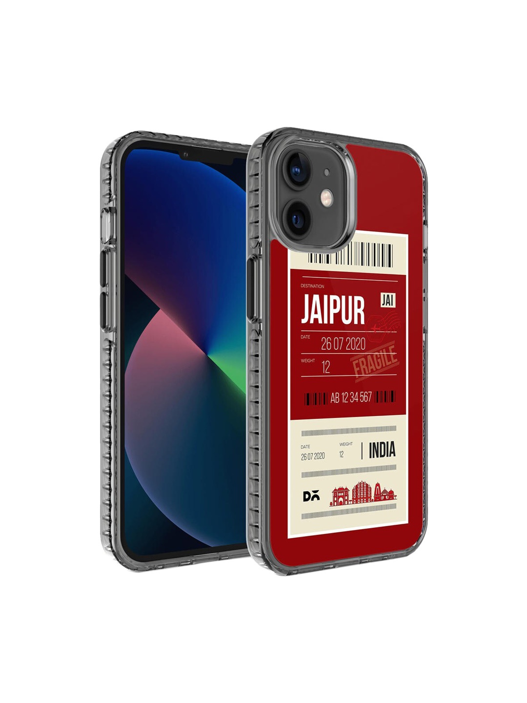 

DailyObjects Red Printed Jaipur City Tag Stride 2.0 iPhone 12 Mini Phone Case