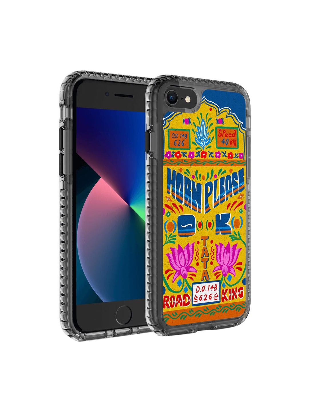

DailyObjects Transparent & Yellow Printed Stride 2.0 Case Cover For iPhone 7