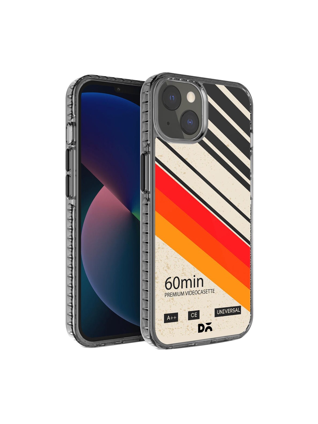 

DailyObjects Transparent & White Printed Stride 2.0 Case Cover For iPhone 13 Mini