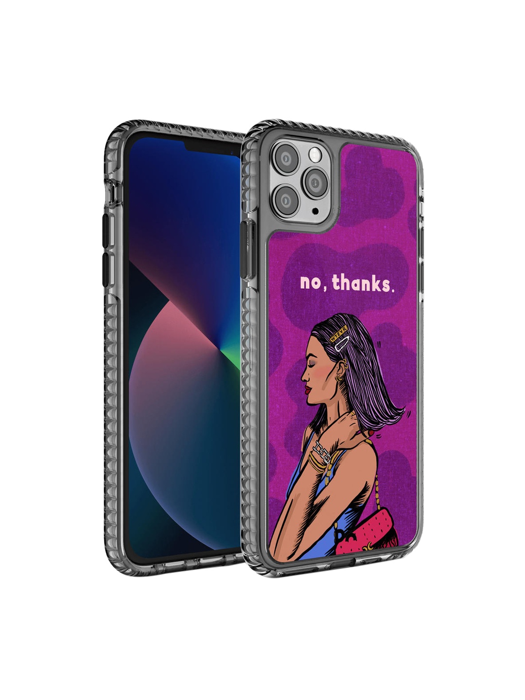 

DailyObjects Purple & Blue No thanks iPhone 11 Pro Back Case
