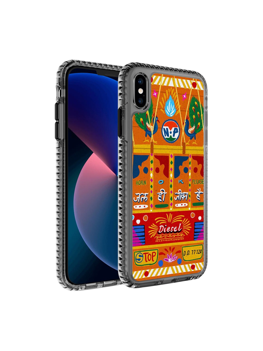 

DailyObjects Yellow Printed iPhone X Back Case, Multi