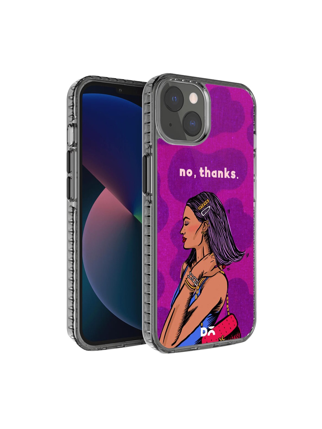 

DailyObjects Purple Printed iPhone 13 Back Case, Pink