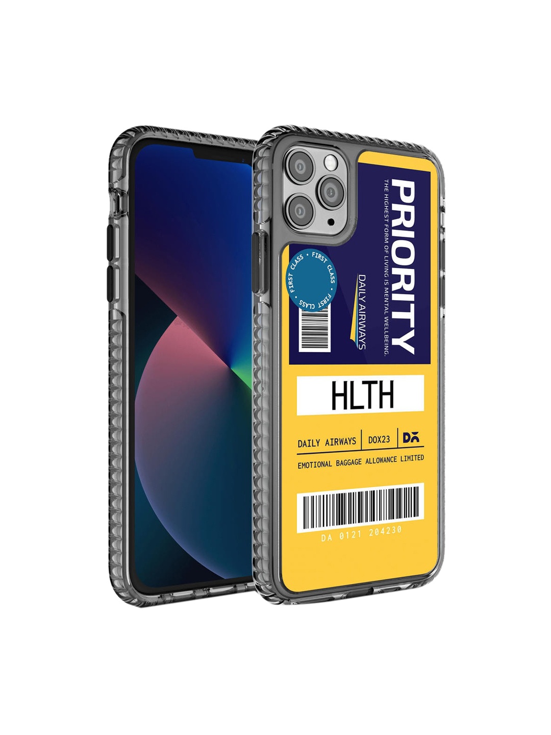 DailyObjects Yellow & Blue Printed iPhone 11 Pro Back Case, Mustard
