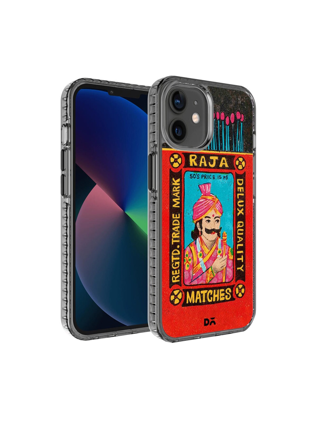 

DailyObjects Black & Red Raja Matchbox iPhone 12 Back Case