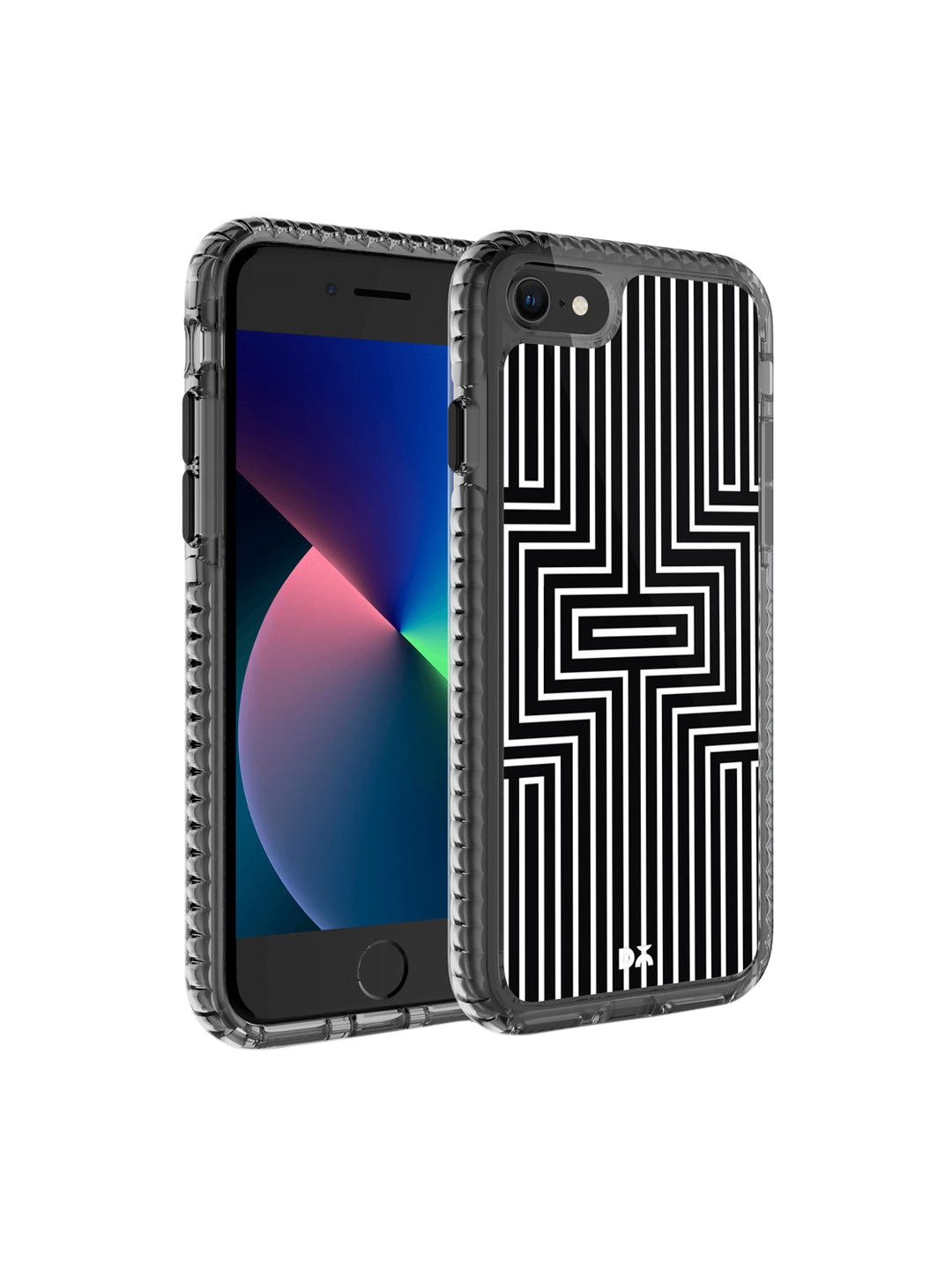 

DailyObjects Black & White Printed iPhone SE 2020 Pro Back Case, Multi