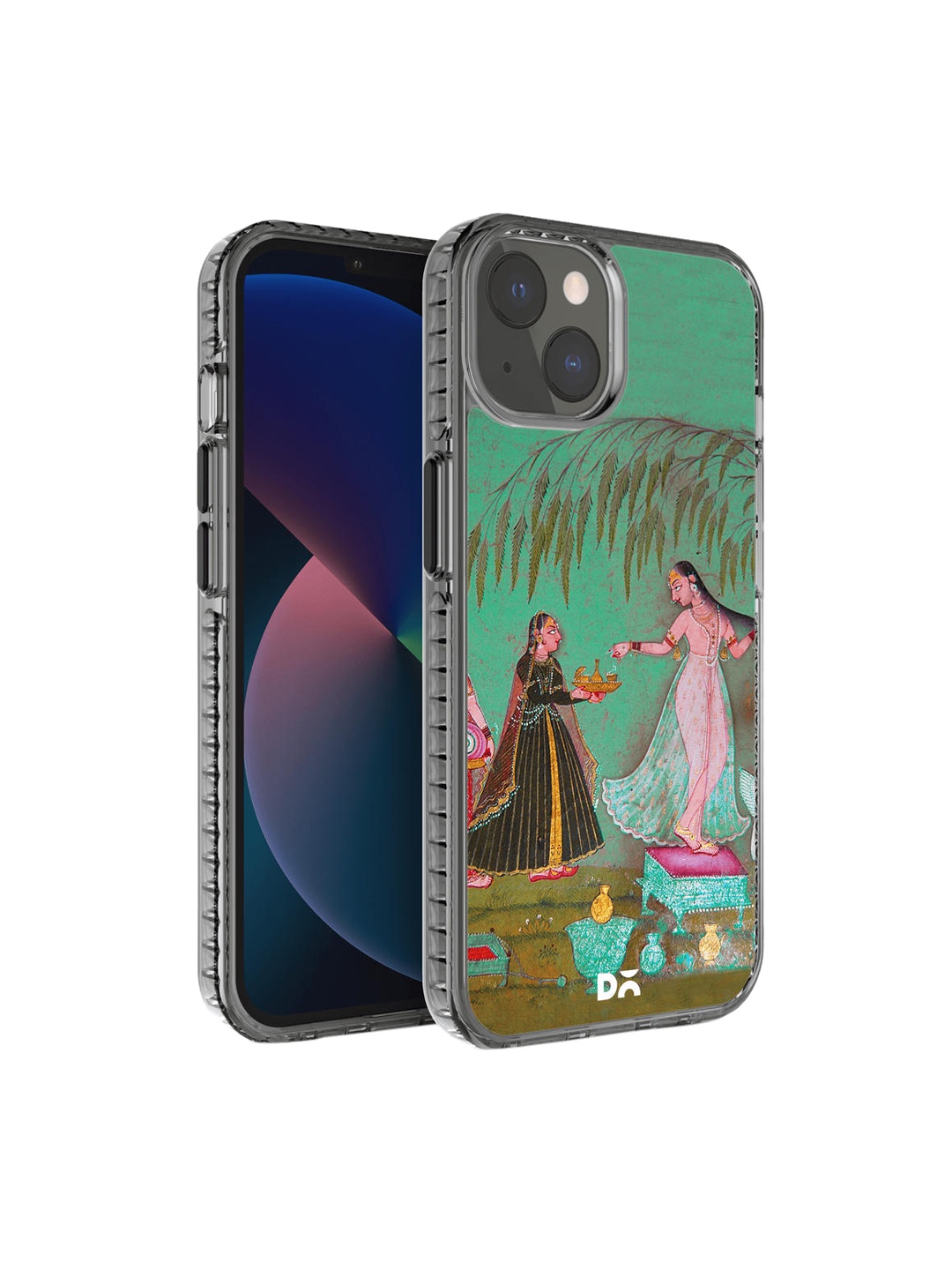 

DailyObjects Green Printed iPhone 13 Back Case, Multi