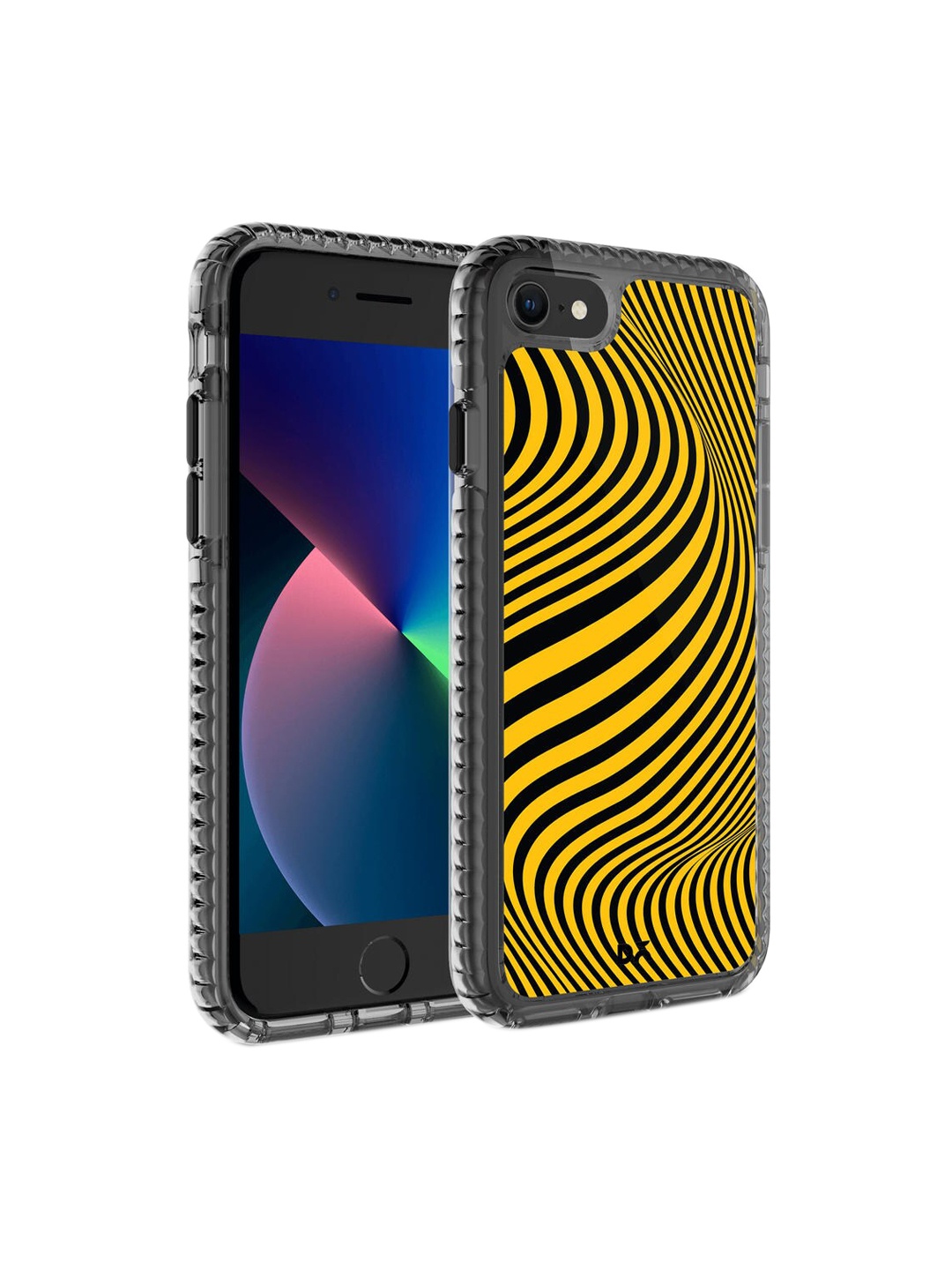 

DailyObjects Yellow & Black Ochre Waves iPhone SE 2020 Back Case
