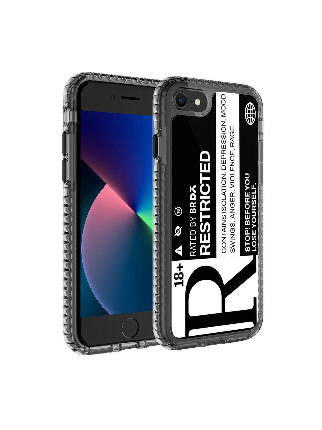 

DailyObjects Black & White Typography Printed IPhone SE 2020 Back Case