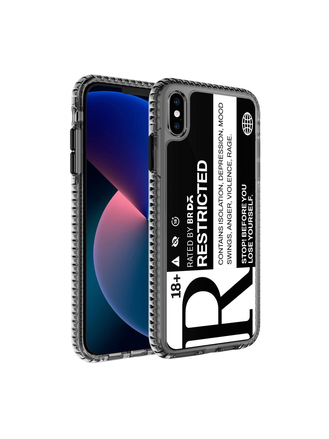 

DailyObjects Black & White Camouflage Restricted iPhone XS Back Case