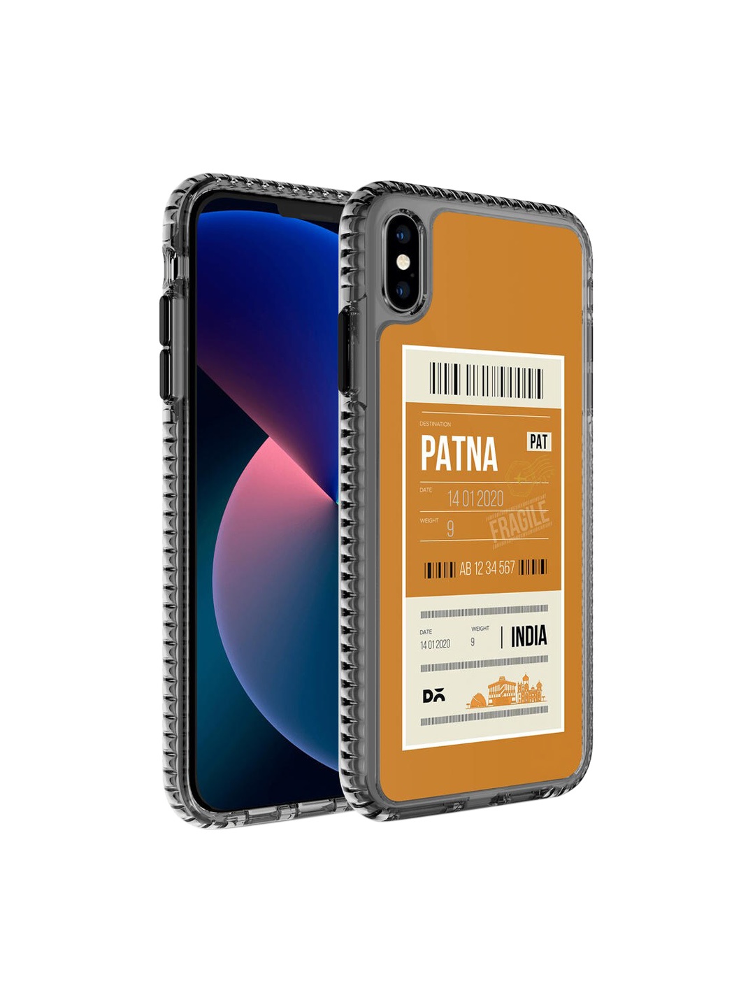 

DailyObjects Mustard & White Printed iPhone XS Back Case