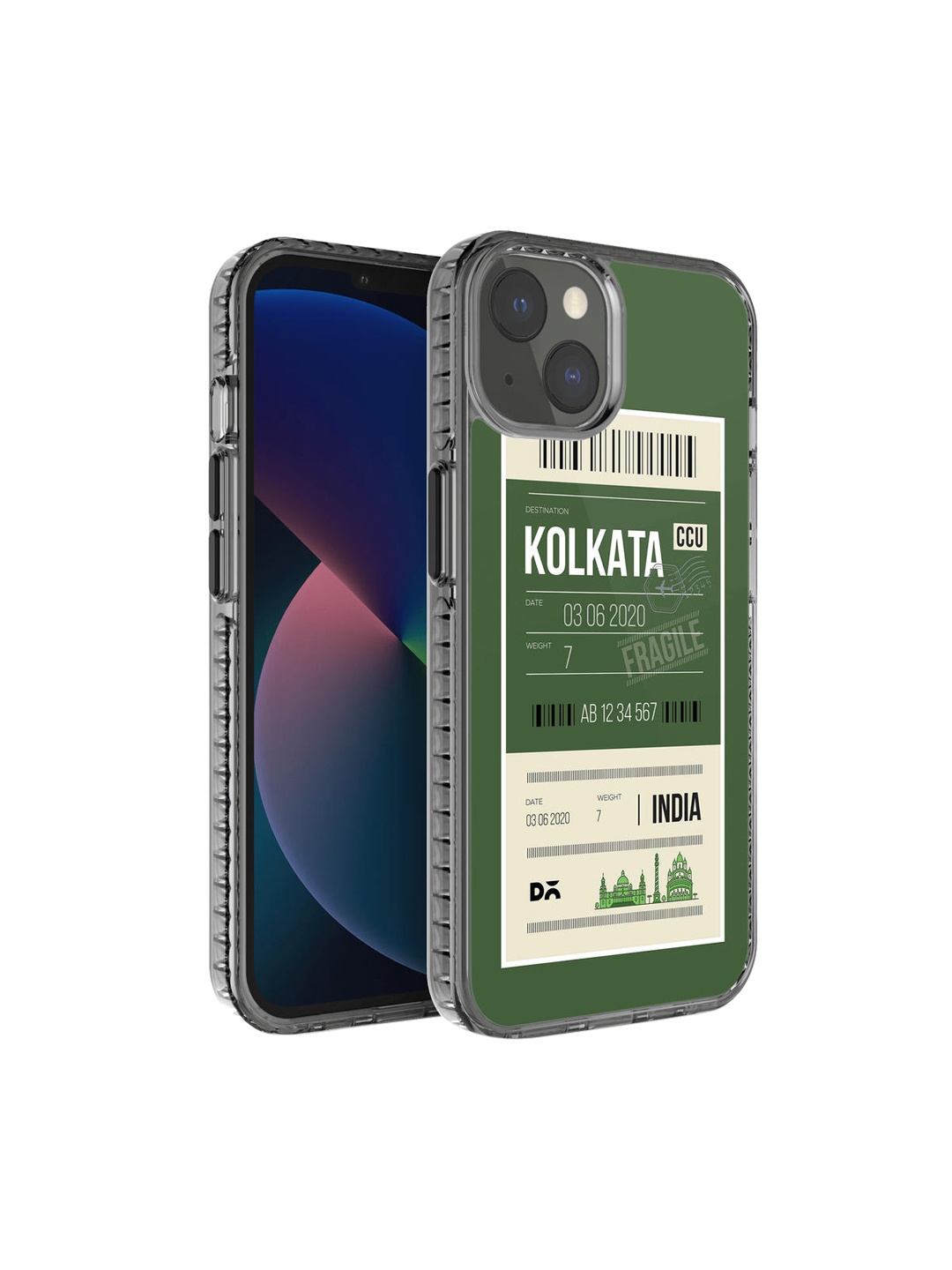 

DailyObjects Green & White Kolkata City iPhone 13 Mini Back Case