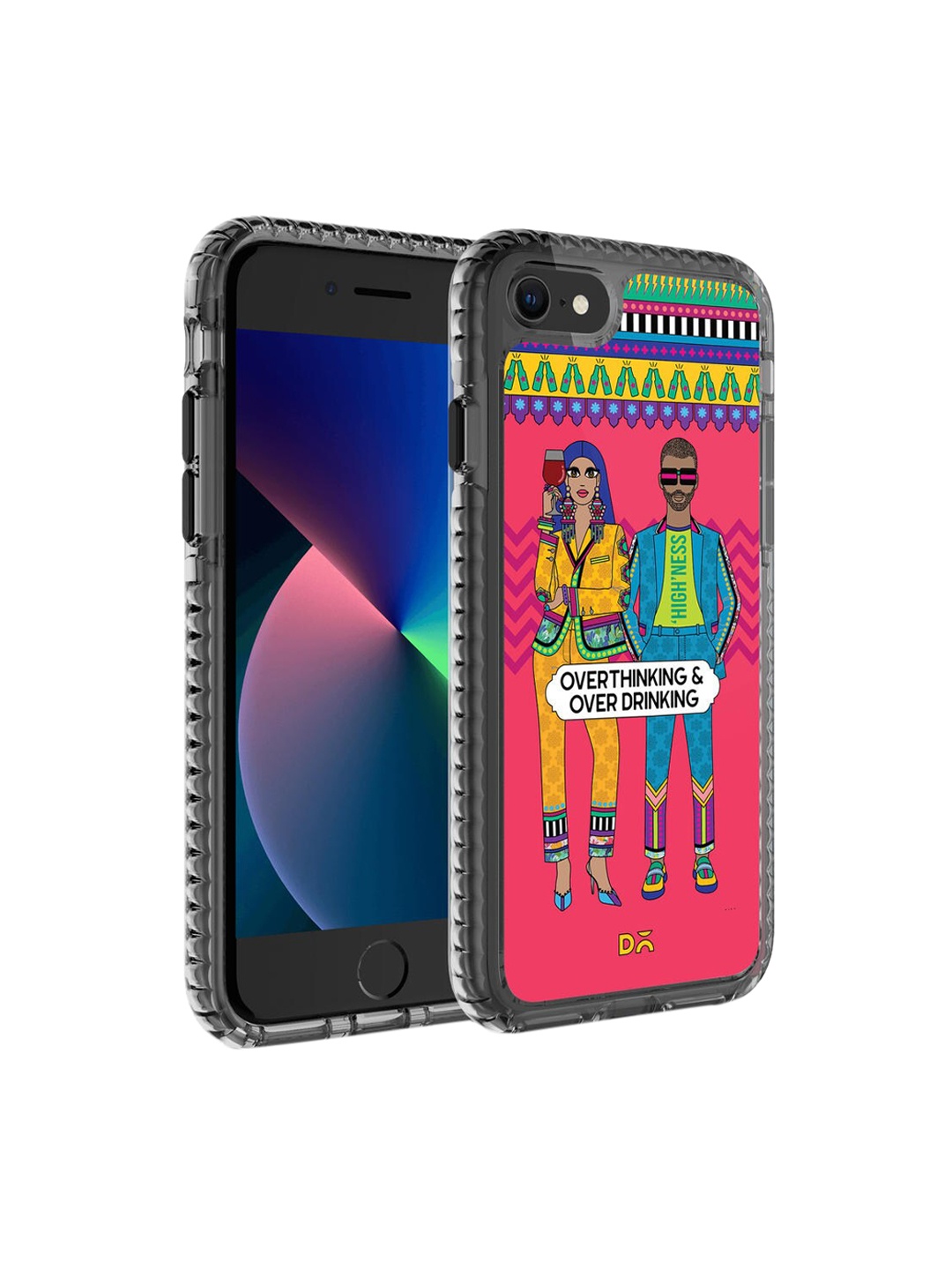 

DailyObjects Overthinking & Overdrinking Stride 2.0 iPhone SE 2020 Phone Case, Pink