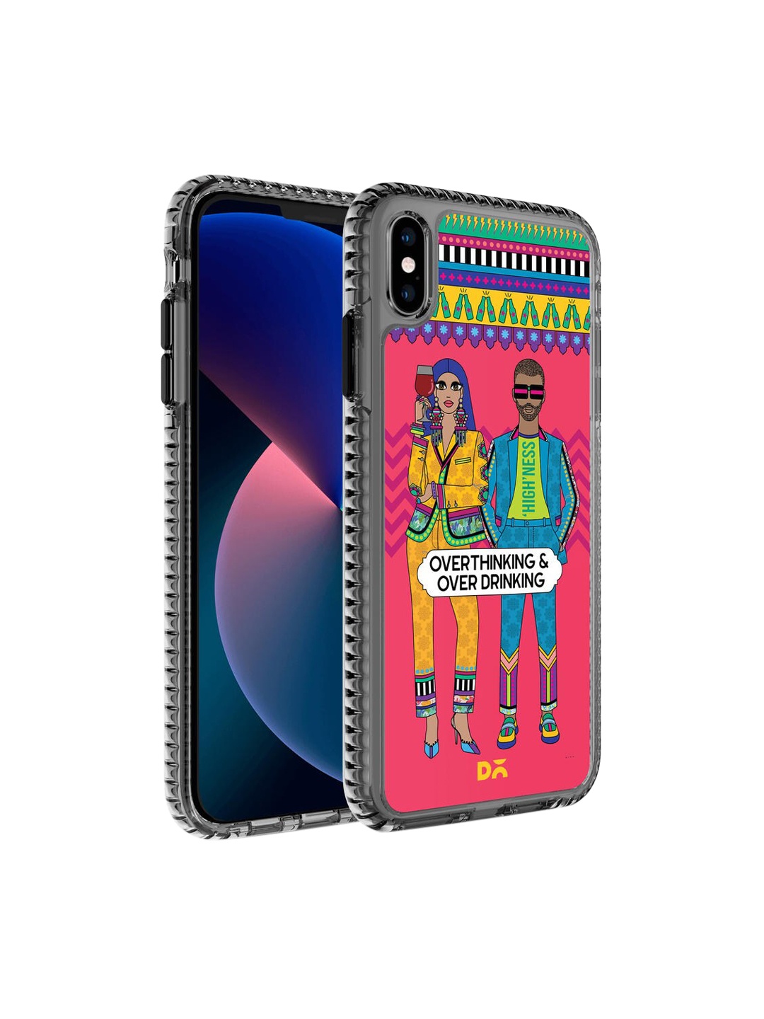

DailyObjects Multi-Coloured Printed iPhone XS Back Case, Pink
