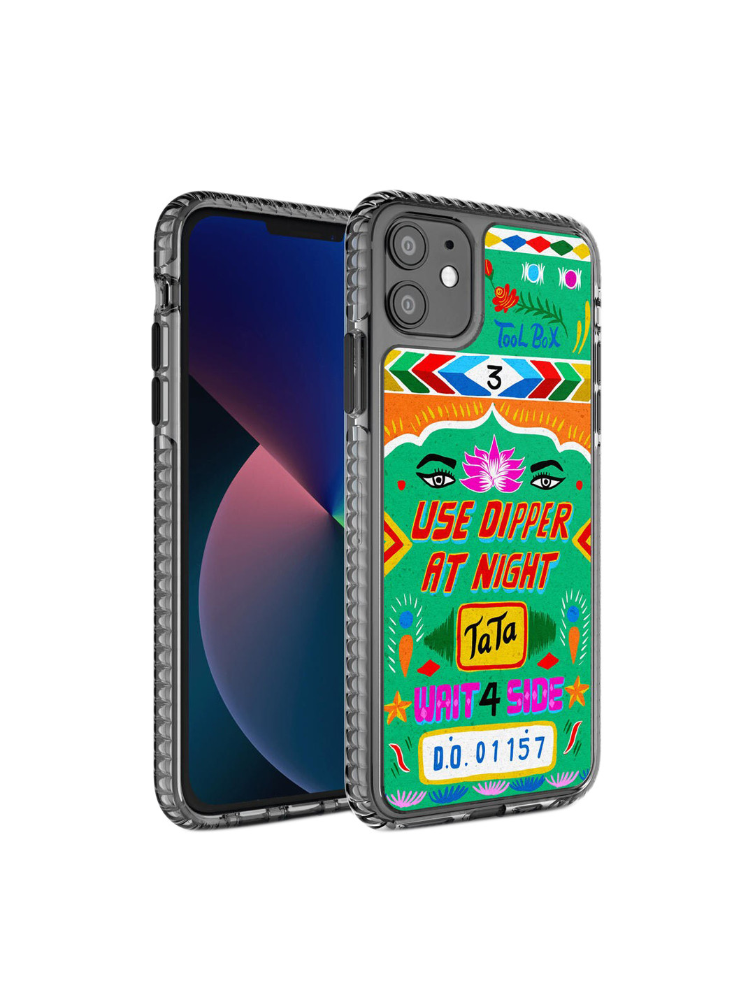 

DailyObjects Green & Orange Printed iPhone 11 Back Case