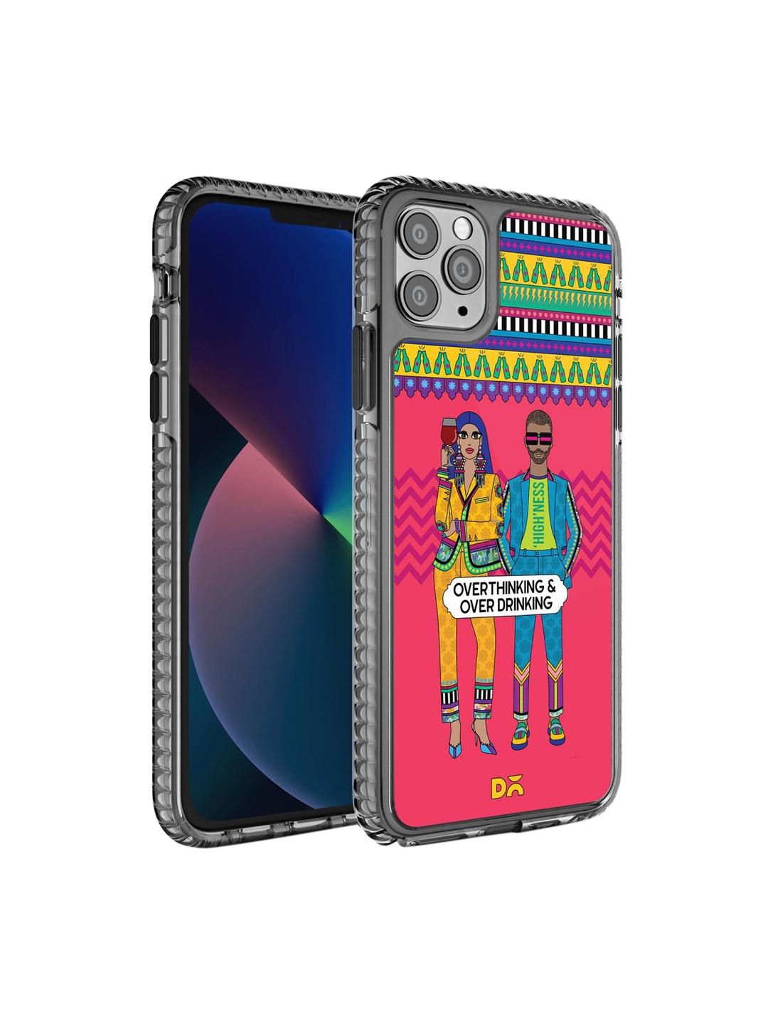 

DailyObjects Transparent & Pink Printed iPhone 11 Pro Max Back Case Cover