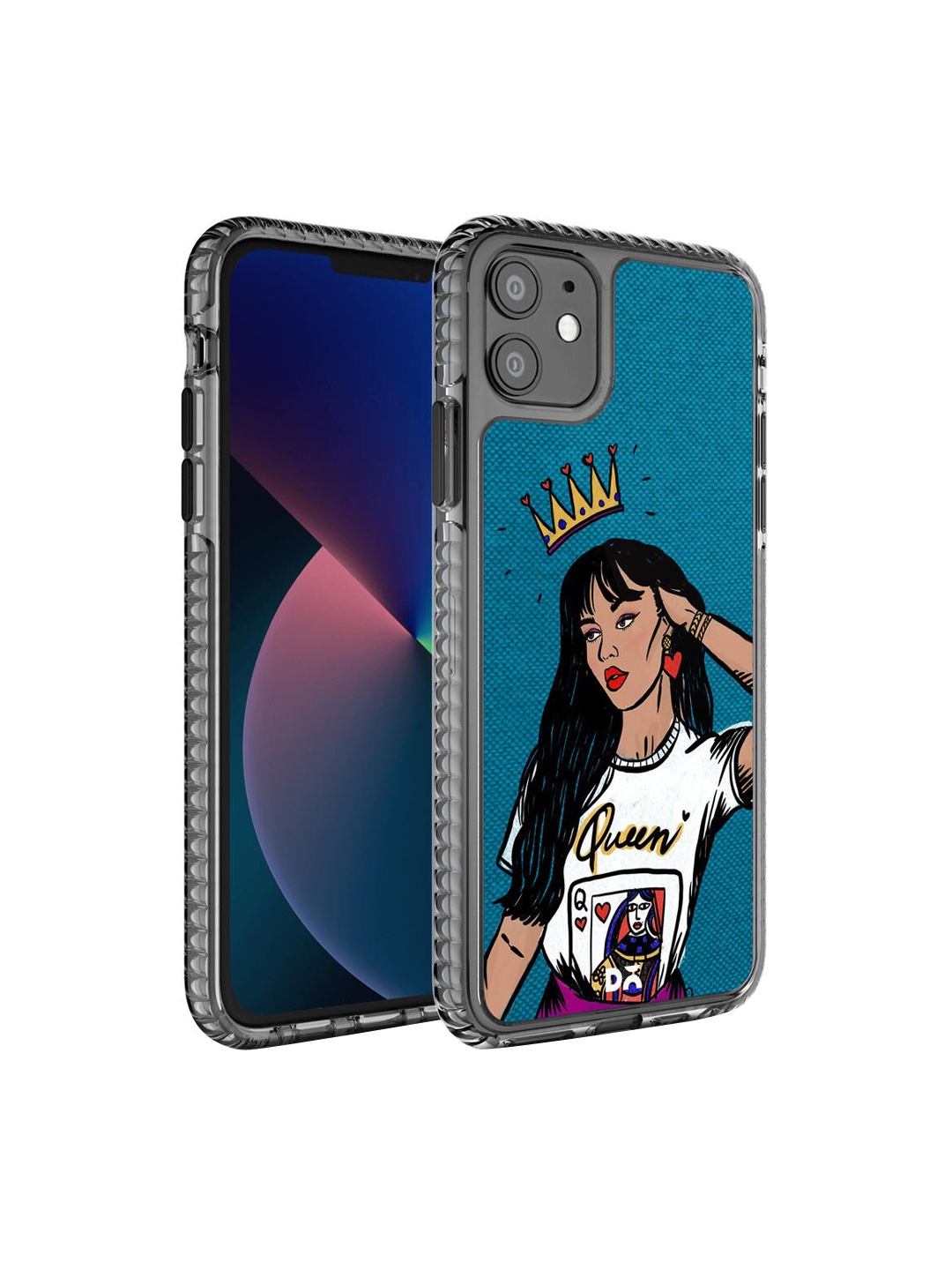 

DailyObjects Blue & White Queen Babe Printed iPhone 11 Back Case Cover