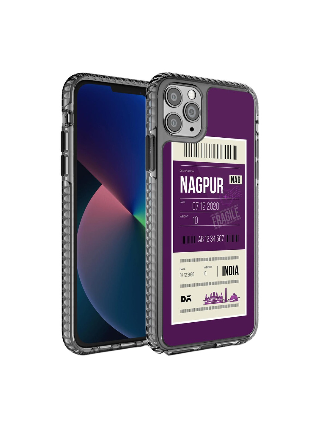 

DailyObjects Purple & White Nagpur City Tag Printed iPhone 11 Pro Back Case Cover