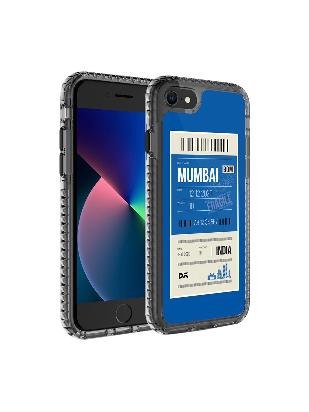 

DailyObjects Transparent & Blue Printed Stride 2.0 Case Cover For iPhone 7
