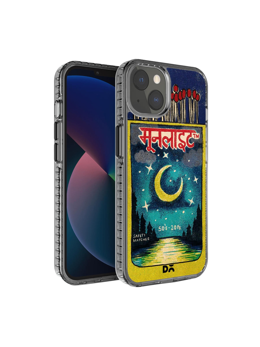 

DailyObjects Yellow & Blue Moonlight Matchbox Stride Printed iPhone 13 Mini Phone Case