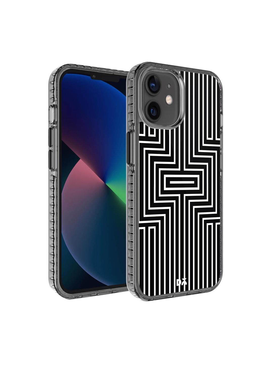 

DailyObjects Black & White Maze Printed iPhone 12 Back Case