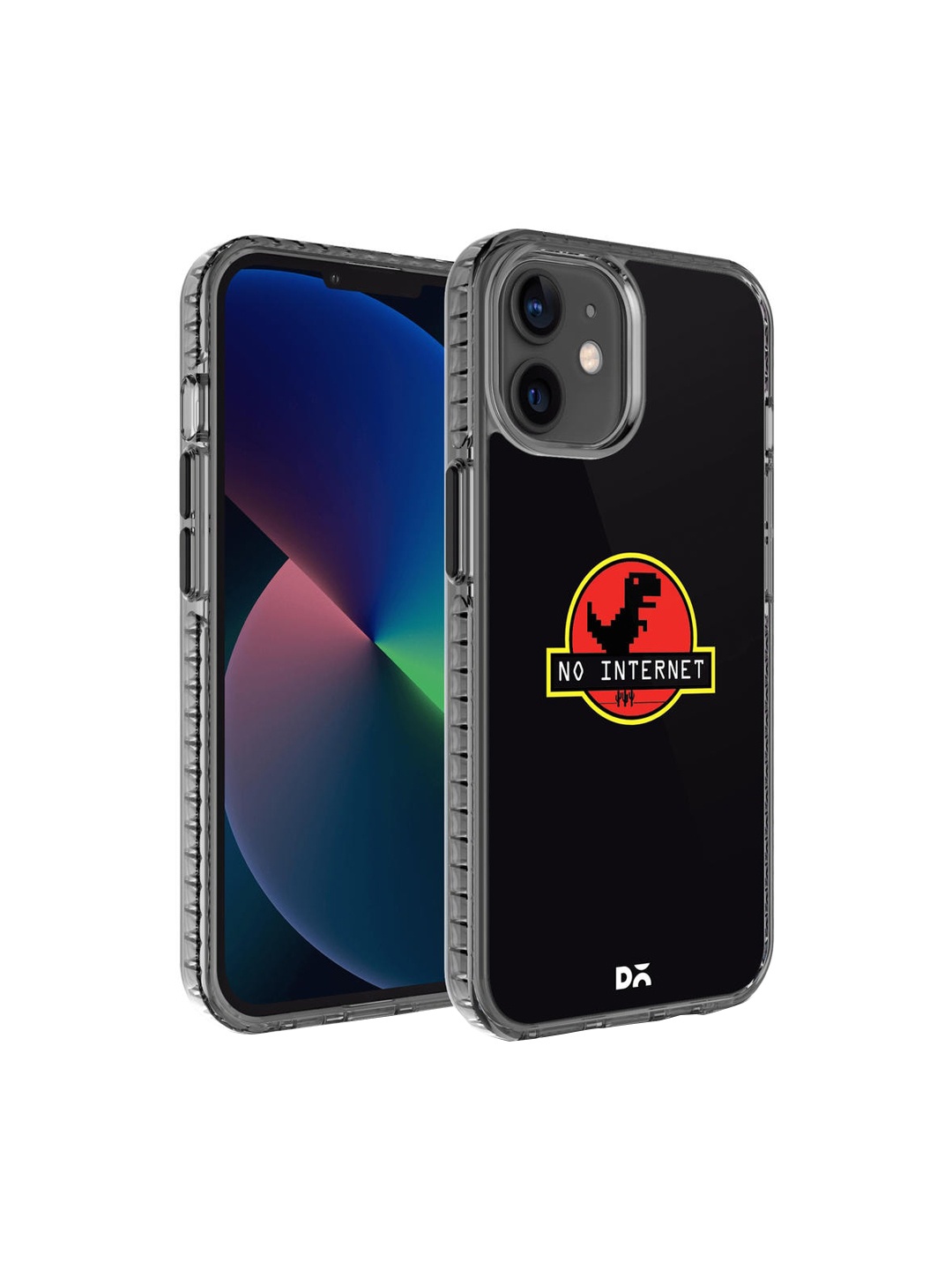 

DailyObjects Adults Black No Internet Printed Stride 2.0 iPhone 12 Phone Case