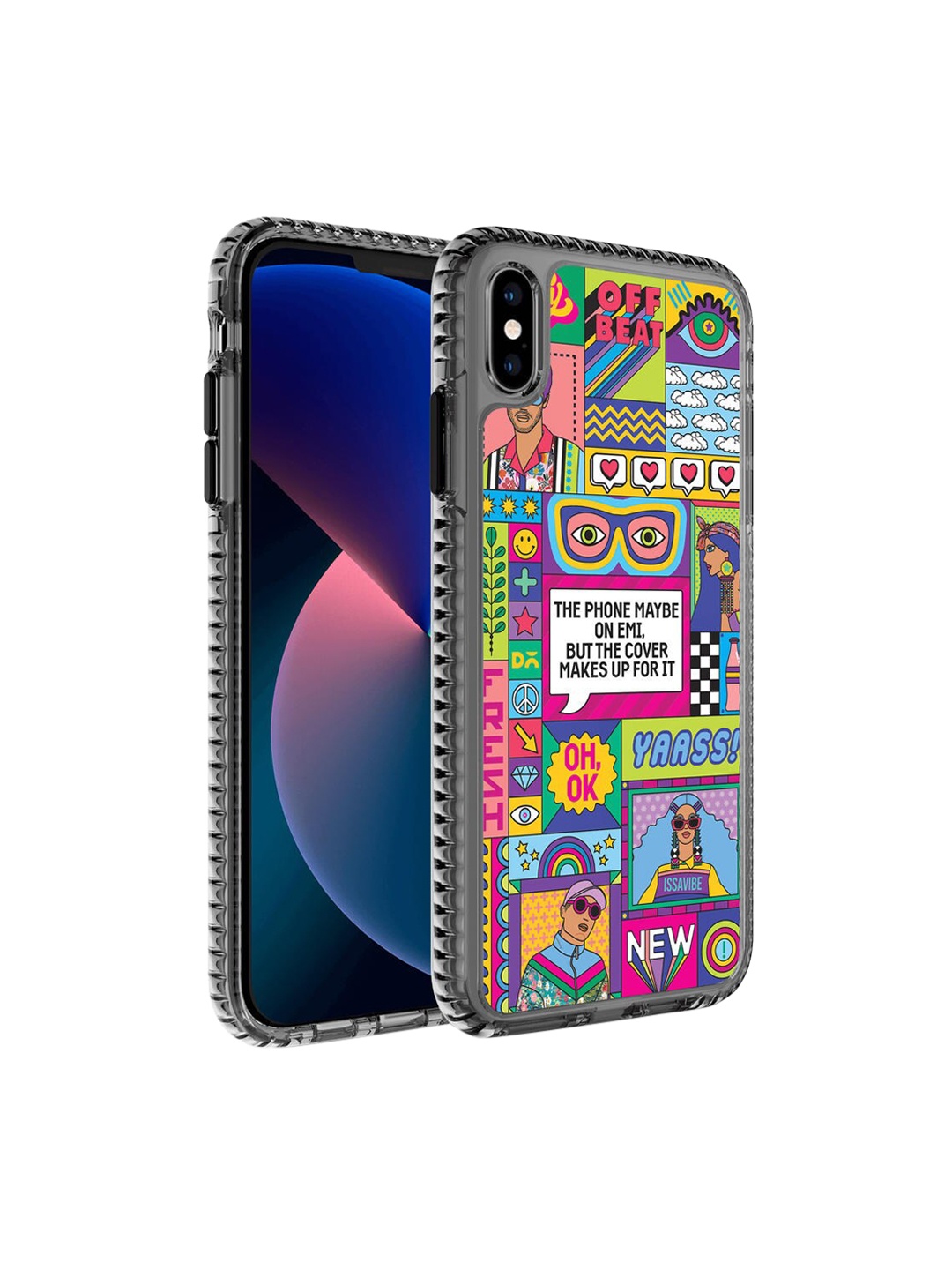 

DailyObjects Blue & Pink Stride Printed iPhone XS Max Phone Case
