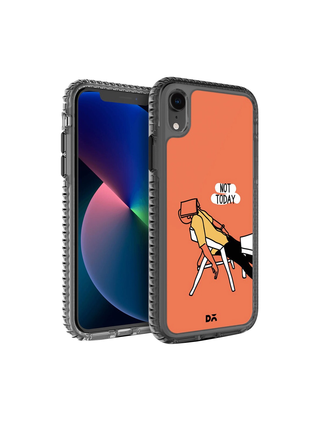

DailyObjects Orange & White Stride Printed iPhone XR Phone Case