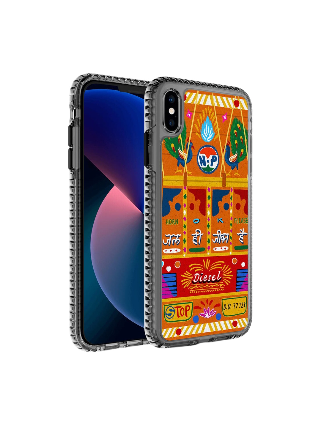 

DailyObjects Orange & Blue Stride Printed iPhone XS Max Phone Case