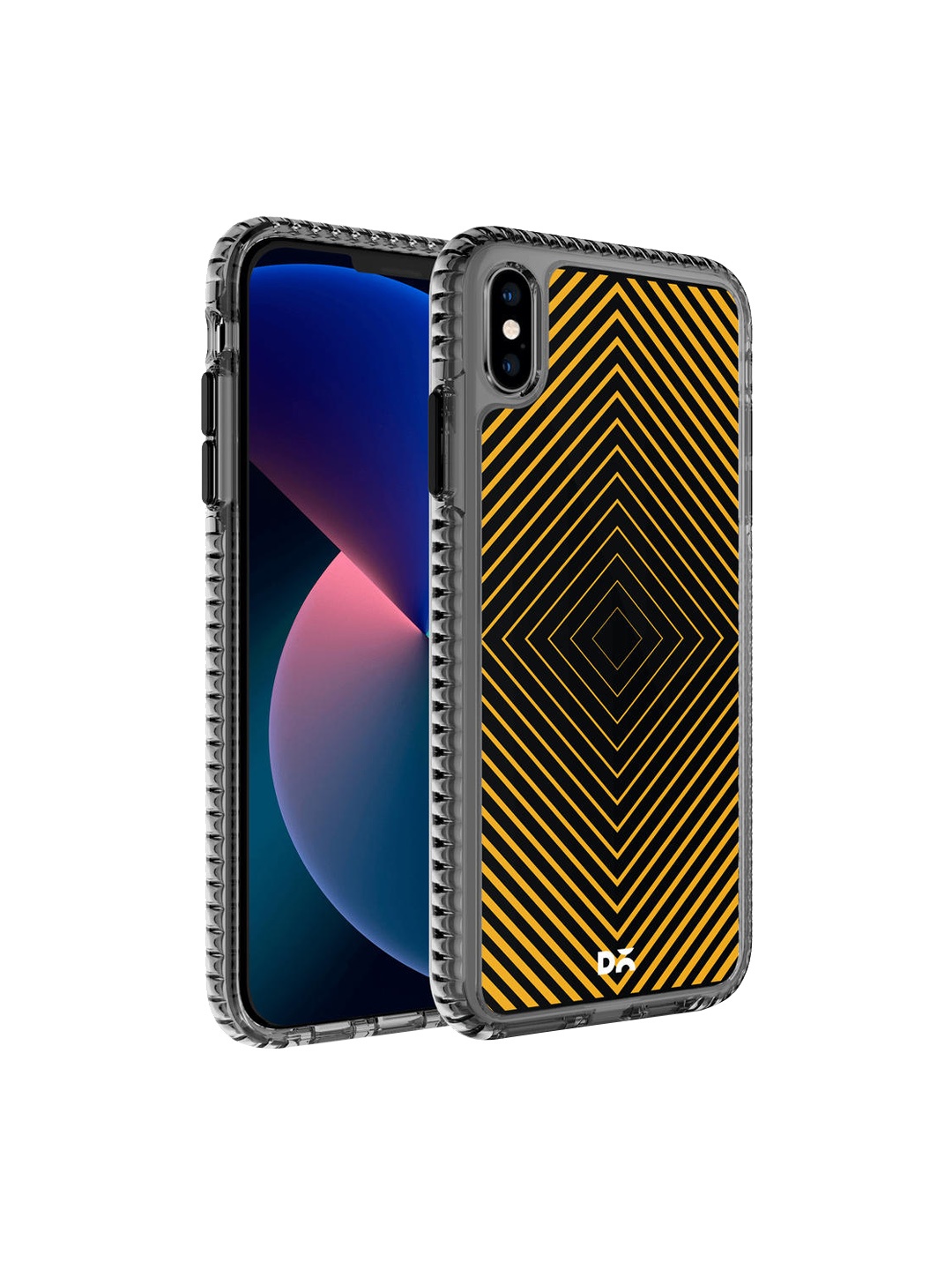 

DailyObjects Yellow & Black Stride Printed iPhone XS Phone Case